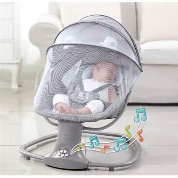 Fashion Choice Berceau à Balançoire électrique 3 en 1 pour bébé, Chaise à Bascule lit et moustiquaire