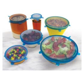 Lot De 6 Couvercles Extensibles En Silicone Super Extensibles, Réutilisables, De Différentes Tailles