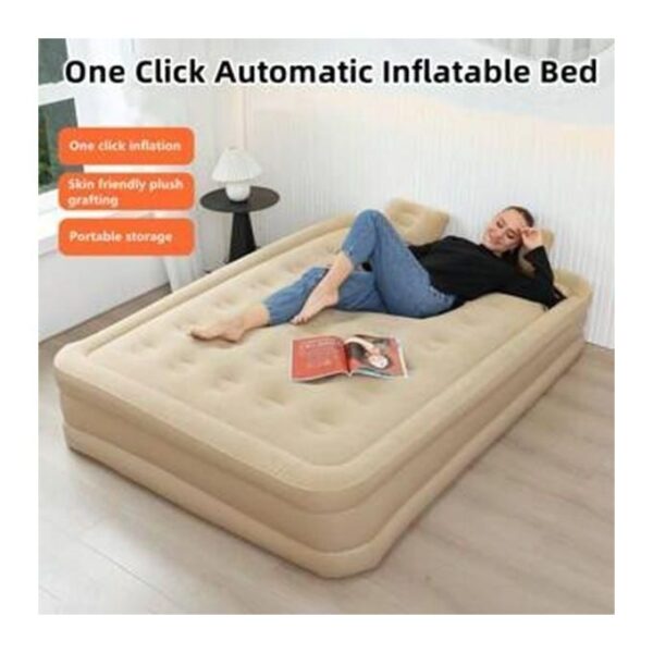 Matelas Gonflable UTRA DOUX - 2 PLACES -BEIGE