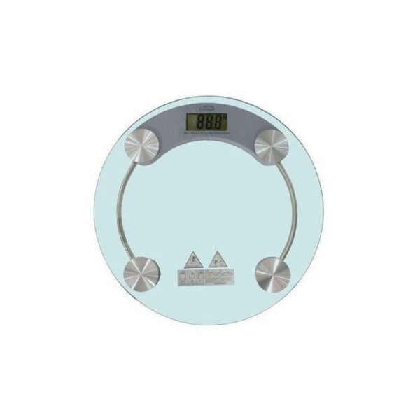 Pèse Personne éléctronique - Balance - 33 Cm - 150 Kg -SL-7201 Rond - Transparent