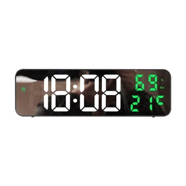 Réveil électronique Miroir Grand écran Horloge Murale Numérique LED