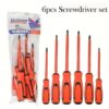 Jeu de 6 tournevis professionnels, têtes Phillips et plates, manche ergonomique avec revêtement en caoutchouc