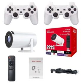 Mini projecteur intelligent Wownect HY300 avec 2 consoles de jeux