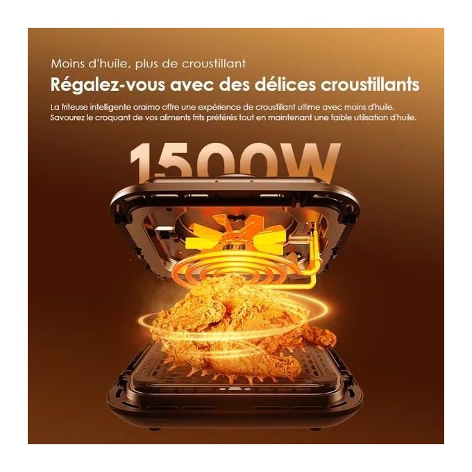 Oraimo SmartAirFryer Friteuse à air intelligente visible de 1500 W