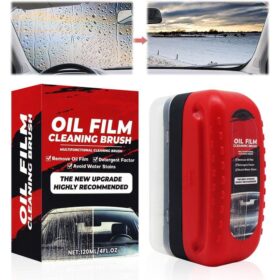 Puissant Brosse De Nettoyage Pare-brise, Film Oléophobe Pour Vitres D'automobiles, Dissolvant de Film d'huile pour Verre, Pour Pare-brise, Rétroviseurs